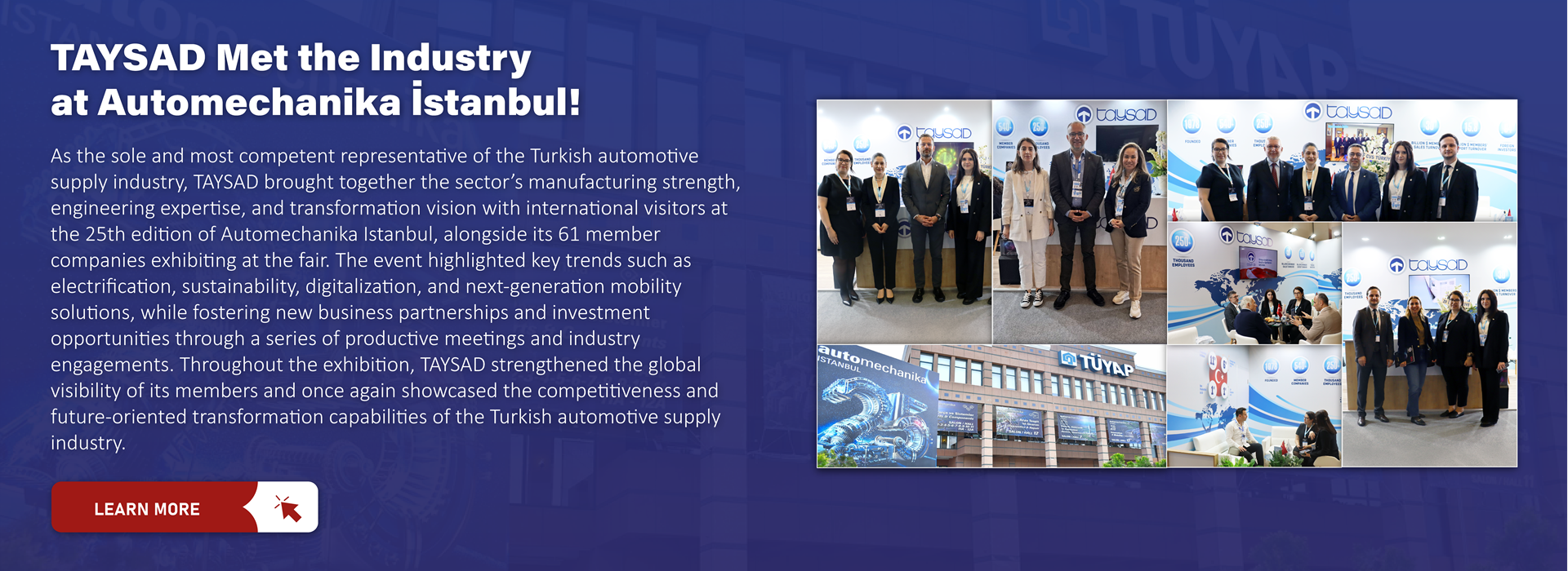 TAYSAD Meets the Industry at Automechanika İstanbul