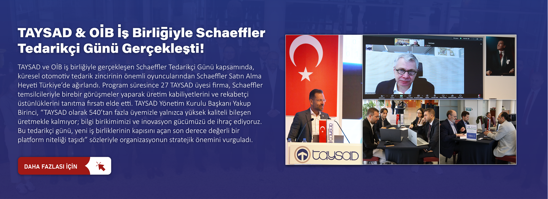 TAYSAD & OİB İş Birliğiyle Schaeffler Tedarikçi Günü Gerçekleşti!