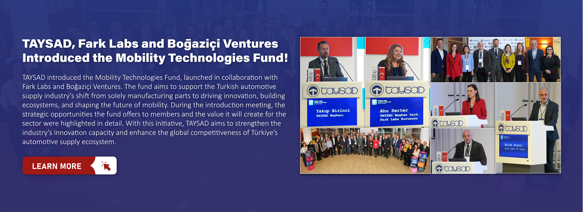 TAYSAD, Fark Labs and Boğaziçi Ventures Introduced the Mobility Technologies Fund!