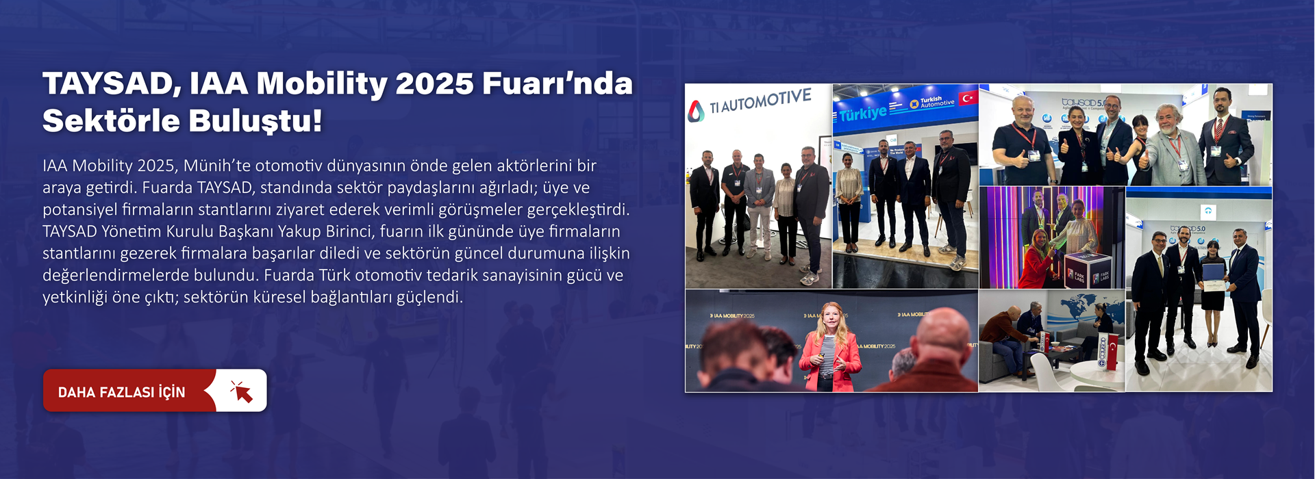 TAYSAD, IAA Mobility 2025 Fuarı’nda Sektörle Buluştu!