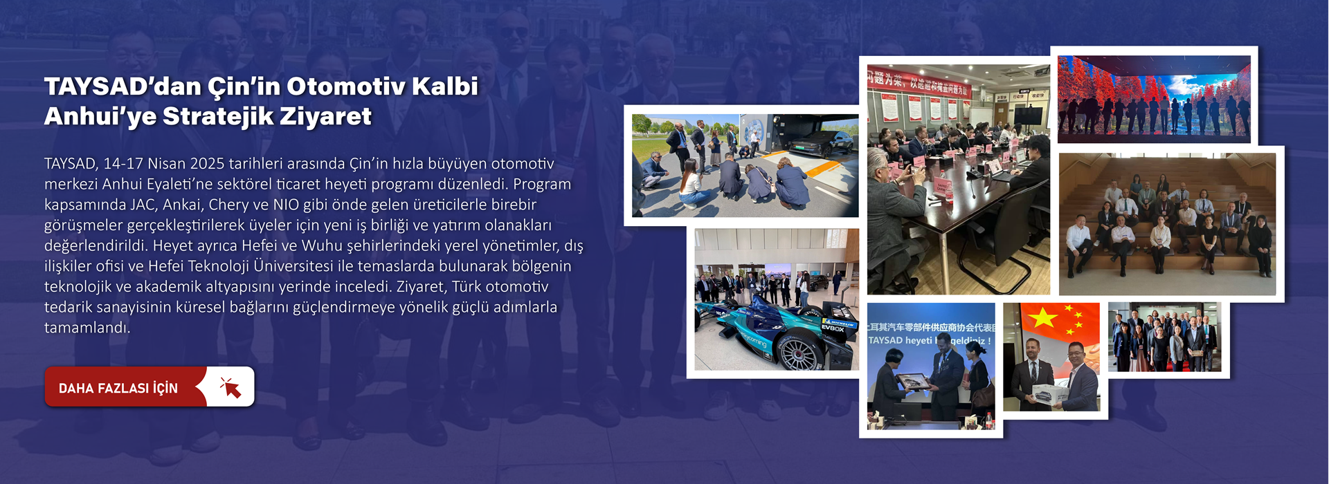 TAYSAD’dan Çin’in Otomotiv Kalbi Anhui’ye Stratejik Ziyaret